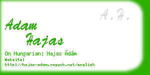 adam hajas business card